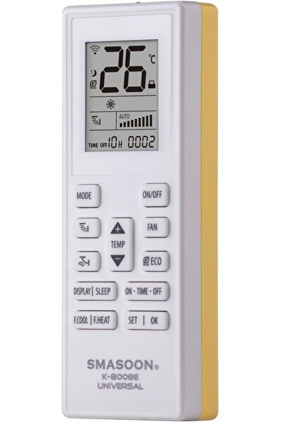 OEM Smasoon K-8008E Καθολικό Τηλεχειριστήριο Κλιματιστικού Κίτρινο - (K-8008E Y)