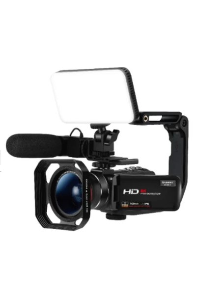 Andowl Ψηφιακή βιντεοκάμερα 8K UHD WiFi 16X οπτικό ζουμ με μικρόφωνο και φωτι...