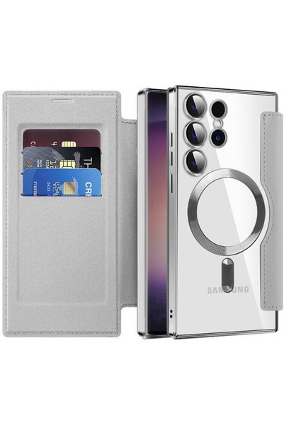 XGSM Husă flip Samsung Galaxy S24 Ultra, Portofel RFID MagSafe cu protecție p...