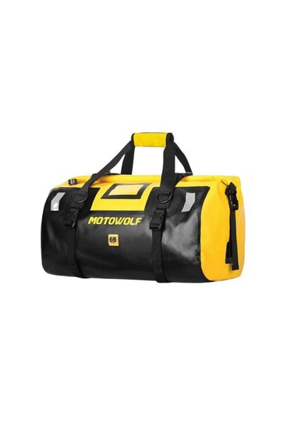 OEM Στεγανός σάκος 66L ουράς μοτοσυκλέτας Motowolf MDL0717 - μαύρο/Κίτρινο