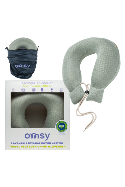 omsy Lavantalı Seyahat Boyun Yastığı Su Yeşili 1 Adet