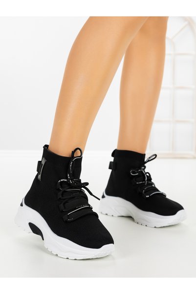 CM Sneakers dama negri din material textil Elsira