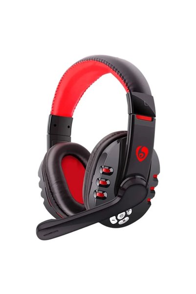 OEM Ασύρματα ακουστικά gaming με μικρόφωνο V8.1 σε κόκκινο χρώμα