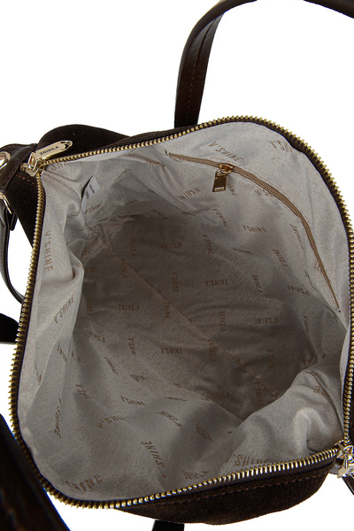 Ziya , Women's Genuine Leather Shoulder and Hand Bag 163979Z5030 Brown