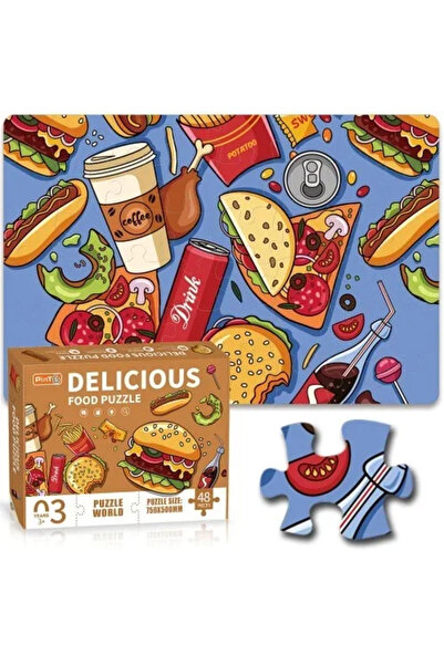 OEM Παζλ 48 τεμάχια 75x50 εκ. Delicious Food Puzzle PE967