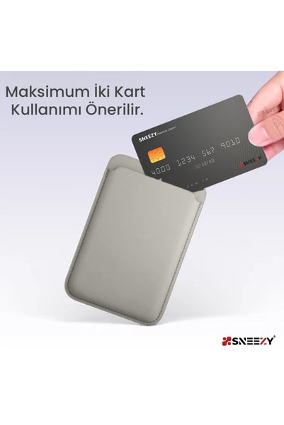 Sneezy iPhone 18 Pro -18 Pro Max Compatible First-Class Magsafe Wallet Magsafe Leather Card Holder