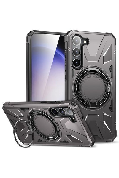 XGSM Husă pentru Samsung Galaxy S24, blindată, cu suport și o placă pentru su...
