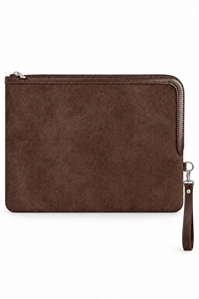 Madamra Geantă maro din piele intoarsă pentru femei, pentru tabletă și laptop...
