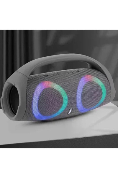 OEM Booms Box3 Mini ασύρματο φορητό ηχείο Bluetooth με LED RGB φωτισμό σε γκρ...