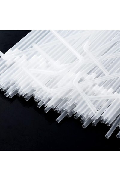 Generic Clear Flexible Drinking Straws, 100 Count 6mm Diameter Bendable Straw...