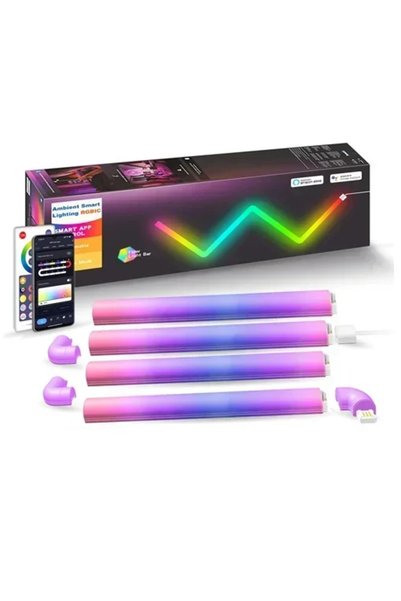 OEM Έξυπνα φωτιστικά τοίχου LED RGB 4+3 τεμάχια με τηλεχειριστήριο και έλεγχο...