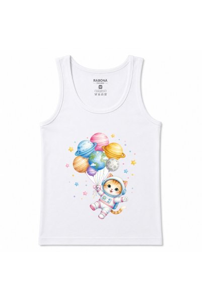 Rabona Fashion Cosmic Kitty Adventure – Cute Astronaut Cat & Planet Balloons ...