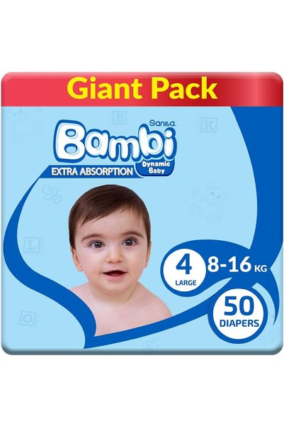 Generic Baby Diapers Large Giant Pack, 50 Pieces - Pack Of 1, White