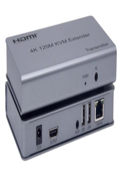 Generic Brand موسع HDMI KVM بدقة 4K/30Hz ومسافة 120 متراً، مع ميزة تمرير الإش...