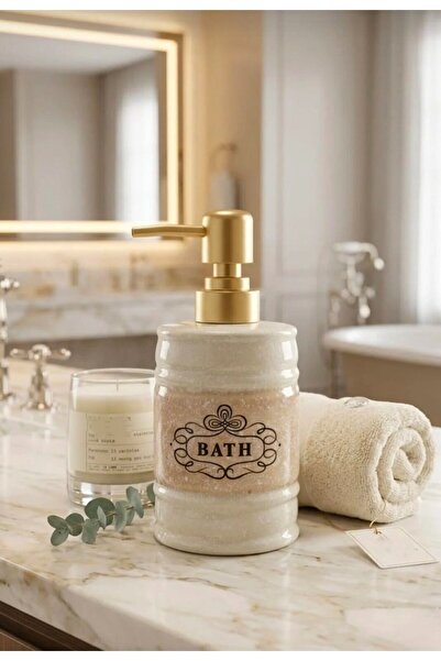 Tekbir Artworks Bath Porcelain Liquid Soap Dispenser - Luxury Bathroom and Ki...