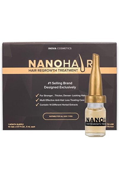 Nano Hair by Bubbly سيروم نانو هير لعلاج نمو الشعر وتكثيفه، مناسب للرجال والن...