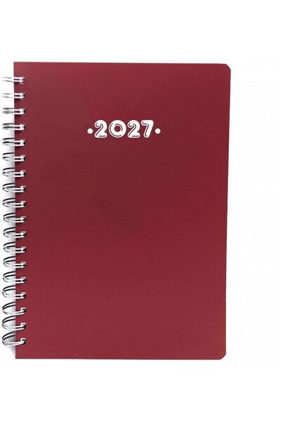 Globe Ημερήσιο Ημερολόγιο Pp 2027 Σπιράλ 21Χ29 Μπορντό