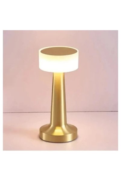 OEM Επαναφορτιζόμενο LED επιτραπέζιο φωτιστικό αφής με 3 λειτουργίες - χρυσό ...