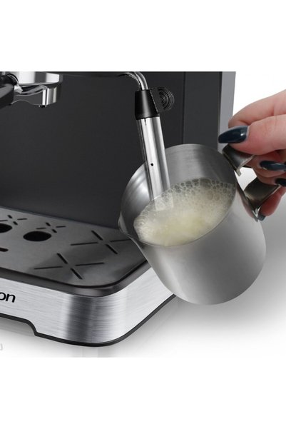 ROHNSON Espressor manual R98034, 20 bari, 850 W, 1,8 L, protectie la supraincalzire si suprapresiune, ERP, NTC, PID,indicator presiune, functie abur