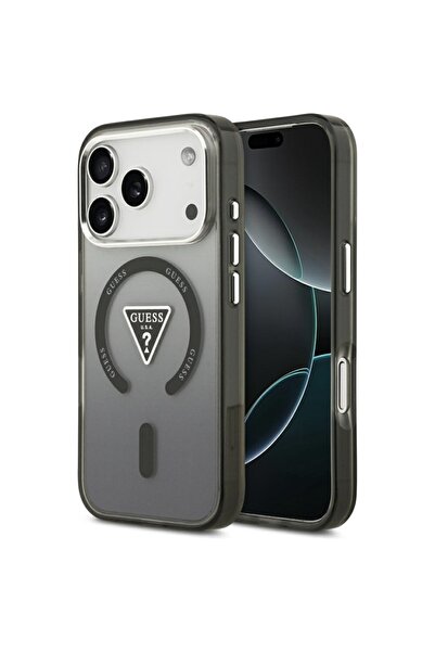 Guess iPhone 17/18 Pro Max IML Θήκη MagSafe με Τριγωνικό Ντεγκραντέ, Μαύρο
