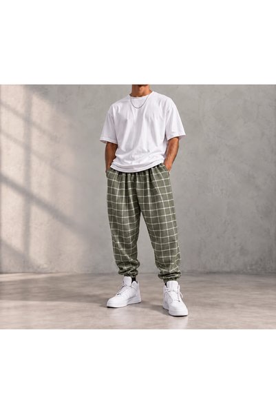 FıttingRoom Elastic Waist Pleated Patterned Half-Shalwar