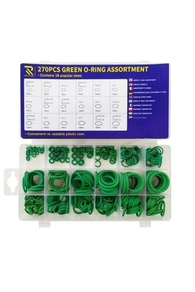 OEM Σετ O-rings ψυκτικών 18 μεγέθη 270 τεμάχια σε κασετίνα W13119-4-2