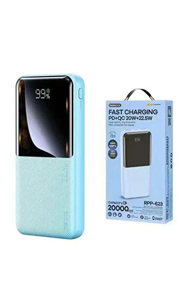 Remax RPP-623 Power Bank 20000mAh 22.5W με 2 θύρες USB-A και θύρα USB-C Power...