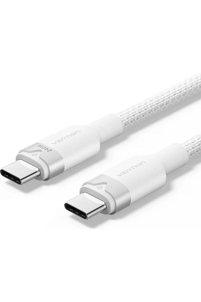 Vention Καλώδιο USB 2.0 Τύπου C Αρσενικό σε Τύπου C Αρσενικό 5Α, 2μ, Λευκό, Ε...