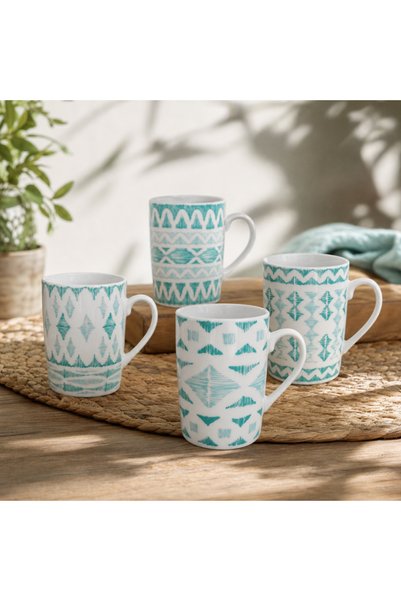 idei Glossy ceramic mug with Printed , volume 350ml, boho design, mug for tea...