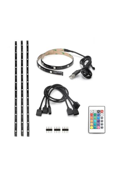 OEM Aigostar - LED RGB Dimmable ταινία 4×0,5m LED /2,5W/5V IP65 με τηλεχειρισ...