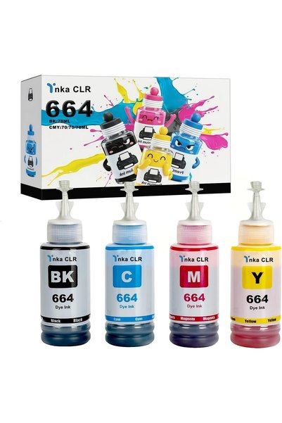 GENERAL 664(Black, Magenta, Cyan, Yellow) Ink Bottle 4-colour Multipack 664 I...