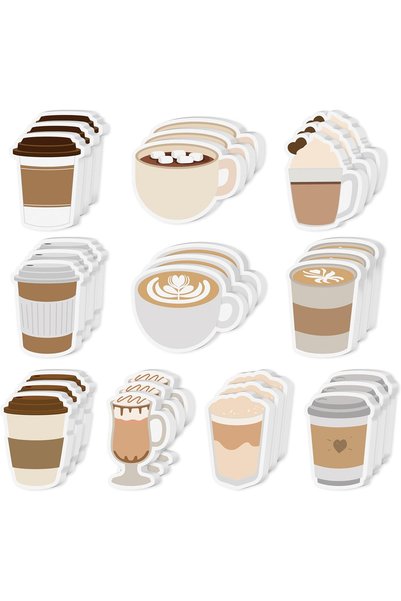 Choice 10 قطع، 10 عبوات من الملاحظات اللاصقة على شكل أكواب قهوة، 200 ورقة، مس...