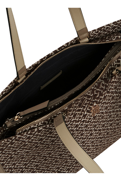Tommy Hilfiger Kahverengi Kadın Tote Çanta TH JACQUARD TOTE