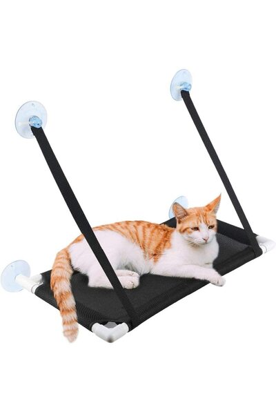 Noonedibs Cuib de fereastră pentru pisici, hamac pentru pisici, cu 4 ventuze ...