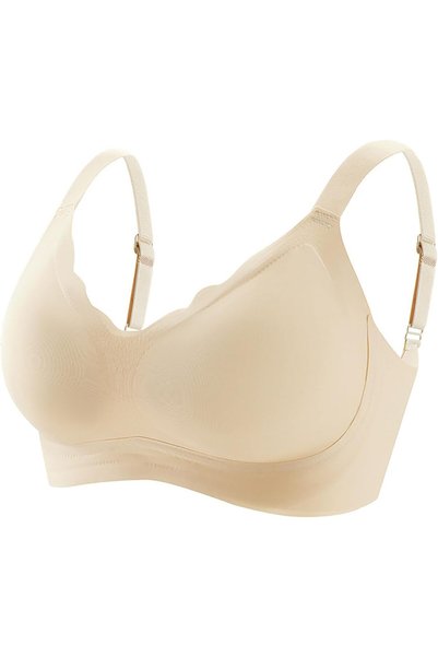 Generic Womens Wavy Wireless Bras Jelly Push Up Seamless Bralette Full Covera...
