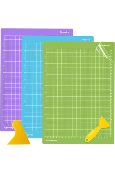Generic Cutting Mat 3 Pcs, 4.5x12 inch (Standard Grip, Light Grip, Strong Gri...