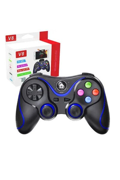OEM Ασύρματο Gamepad για Android / PS3 / PC / iOS V8 σε μπλε χρώμα