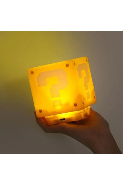 BANDAI مصباح ليلي LED على شكل علامة استفهام مع موسيقى وشحن USB، مصباح مكتب، ه...