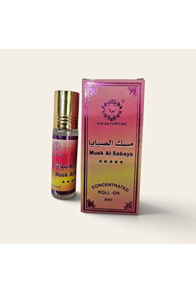 Ahla عطر مسك الصبايا المركز رول اون 6 مل - دهن عطر شرقي نسائي بتصميم وردي وأص...