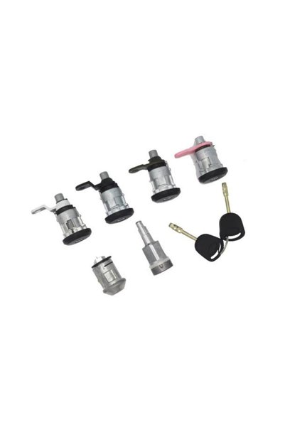 TOPAUTOCHEI Set complet de cilindri de broască pentru uși și contact de pornire Topautochei ®   compatibil cu Ford Transit MK4 MK5 1992-2000