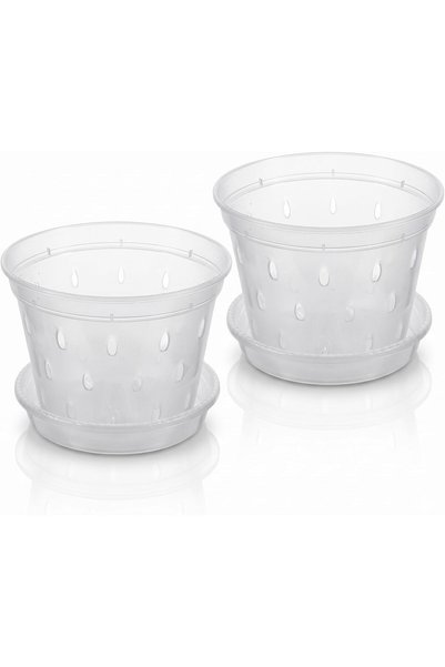 Generic 2 Sets Flowerpot Botanical Decor Transparent Plant Orquideas. Natural...