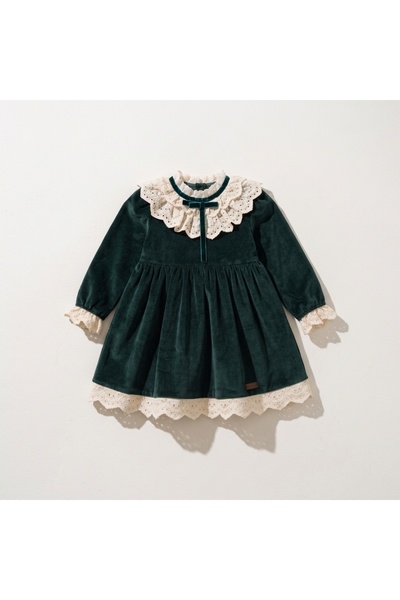 amante kıds Vintage Baby Dress Queen Dress Baby Girl Cotton Lined Velvet Babyshower-Birthday-Engagement