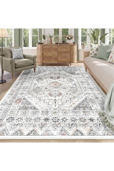 Generic Washable Area Rug, Machine Stain Resistant Anti Slip Low Pile Area ru...