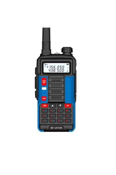 BAOFENG Ασύρματος φορητός πομποδέκτης VHF - UHF 10W BF-UV10R μαύρο/μπλε