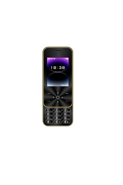 OEM Mini κινητό τηλέφωνο Dual SIM A18 Pro μαύρο σε χρυσό χρώμα