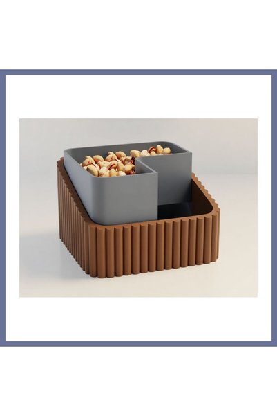 Generic Brand 3D Printing Peanut Bowl - Double Chamber Shell Separator Presen...