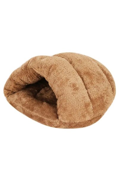 Noonedibs Pat moale pentru câini și pisici tip peșteră îngroșată, sac de dorm...