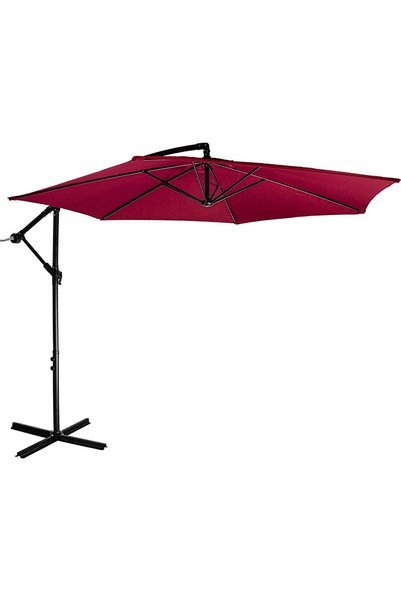 STILISTA Umbrela de soare cu diametru 350 cm, rosu