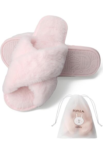 Generic Women‘s House Slippers Faux Fur Fashion Warm Shoes Comfortable Slippe...