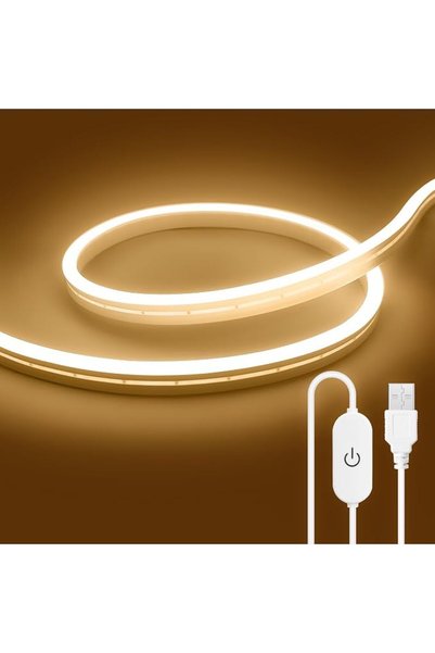 GENERAL USB Touch LED Strip Lights Warm White 3000K, 5V 9.84ft/3M 360LEDs Hig...